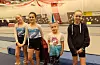 Ivrige turnarar:Rikke Høyland Sævareid (11), Marie Jacobsen (11), Emilie Moe Berg (7) og Symre Storm Gravelsæter synes turn er kjempekjekt.Foto: Irene Mæland Haraldsen