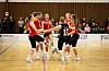 Volleyballjentene frå Vindafjord viste både ferdigheiter og samhald på banen, då dei møtte Sandnes VBK i 16-delsfinalen i Norgescupen på heimebane. Foto: Anita Haugland