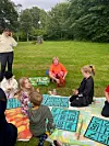 Frå sankthans-feiringa på bryggebakken i Vikebygd. FOTO: LAILA ESPELAND