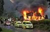 Udramatisk. Brannen i Public-bygget i Ølen var del av ei større øving der fleire naudetatar deltok.Foto: Jon Edvardsen