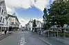 Det var her, i nærleiken av Bytunet og Rema 1000 i Haugesund sentrum valdshendinga skal ha funne stad.FOTO: GOOGLE STREET VIEW
