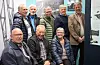 Tidlegare arbeidarar på stasjonen. Bak frå venstre: Jonny Karsten Langhelle, Jon Golf, Tjerand Selland, Sten Jogeir Særsten og Per Bakkedal. Framme frå venstre: Jan Arve Ness, Harald Hundseid og Ruth Mikkelsen. Foto: Irene Mæland Haraldsen