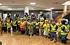Det blei stemningsfullt då barna song julesongar. FOTO: RENATE SÆVAREID