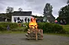 Stemningsfull sankthans feiring på Sæbøtunet i Etne.Foto: Anne-Britt Grindheim