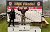 Crosskart 85 ccm.Endre Stople Enge på førsteplass og Daniel Veland Skeie. Foto: Privat