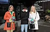 Dagny Christophersen, Maxim Jurchenko og Inna Jurchenko stilte opp for tv-aksjonen i Ølen.Foto: Irene Mæland Haraldsen