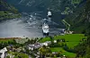 Cruiseavgift skal vere ein del av den planlagte turistskatten, her frå Geiranger. Foto: Cornelius Poppe / NTB / NPK