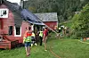 Etter ein god time med sløkking var brannen under kontroll, og det var ettersløkking som var viktig