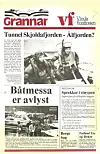 Slik såg dei første fellesframsidene»av Grannar og Vindafjordingen ut. Denne kom ut 6. april 1989.