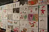 Første til fjerde klasse ved Ølen skule har teikna flotte juleteikningar.Foto: Irene Mæland Haraldsen
