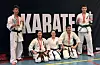 Hans Kristin Aasheim Havreberg, Beathe Hegerland, Emma Aarak Ohm, Agnar Borren og Odd Inge Berge sikra seg medalje under NM i karate.Foto: Privat
