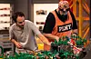 Are Odland og Grzegorz Gregor» Gorcynski imponerte stort i finalen av Lego Masters Norge fredag kveld. Ein respektabel tredjeplass var det dei fekk med seg heim. Foto: LEGO Masters/TV 2