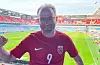 Nils-Morten Dahl på ein landskamp på Ullevaal stadion. FOTO: PRIVAT