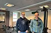 Dagleg leiar Kristian Torsenbø (t.v.) og styreleiar Ola Skipevåg opna nyleg Vikedal Treningssenter. FOTO: PRIVAT