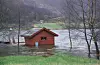 Hytte under vatn ved Stordalsvatnet.FOTO: IRENE MÆLAND HARALDSEN