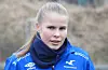 Kristine Hustveit Nybru har blitt FKH-spelar med samarbeidsavtalen mellom FK Haugesund og Avaldsnes. På laurdag skåra ho sitt første mål i blått og kvitt. Foto: FKH