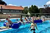 Den nye hinderløypa var populær då den blei tatt i bruk laurdag. FOTO: PRIVAT