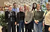Maren T. Hustoft (f.v.), Sigurd Gjerdevik, Annelin Bauge, Tina Kvaløy, Åshild Håvås, Trine Sørensen, Ruth Økland og Kitty Soltvedt jobbar med ny helse- og omsorgsplan for Vindafjord kommune. FOTO: NILS ERIK EIDE/VINDAFJORD KOMMUNE