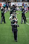 Kongens Garde imponerte med både god musikk og imponerande marsjering. Kongens Garde spelte opp på SR-Bank stadion i ØlenFOTO: GRETHE NYGAARD