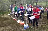 Stor deltaking under KM i orientering på Fjellstøl. Einar Marius Hjellestad Martinsen (t.h.) frå Vindafjord Orientering blei andremann i seniorklassen.Foto: Privat