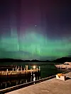 Nordlys over Dalavik i Skjold.Foto: Veslemøy Fagerland Frøyland