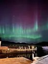 Nordlys over Dalavik i Skjold.Foto: Veslemøy Fagerland Frøyland