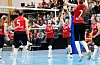 Vindafjord IL-spelarar jubla i finalen av U19-NM, men måtte ta til takke med sølv til slutt. F.v.: Bertine Skipevåg Tveit, Tiril Våg Skjold, Norma K. Imsland, Siri Aasgard, Melina Mol og Solveig Sunde. Foto: Rune Fossum Lillesvangstu