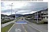 Både ved rådhuset og bensinstasjonen blir det nye gangfelt med hump på E134. Med intensiv belysning og universell utforming. Montasje: Statens vegvesen