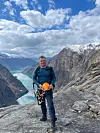 Nå er det også via ferrata-rute ved jettegrytene på Rullestad. Robert Stråbø Melkeraaen håpar på mange besøkjande i sommar. Foto: Privat